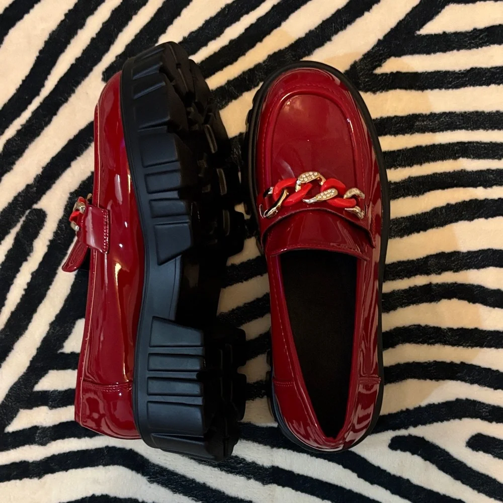 Stylish Red Loafers